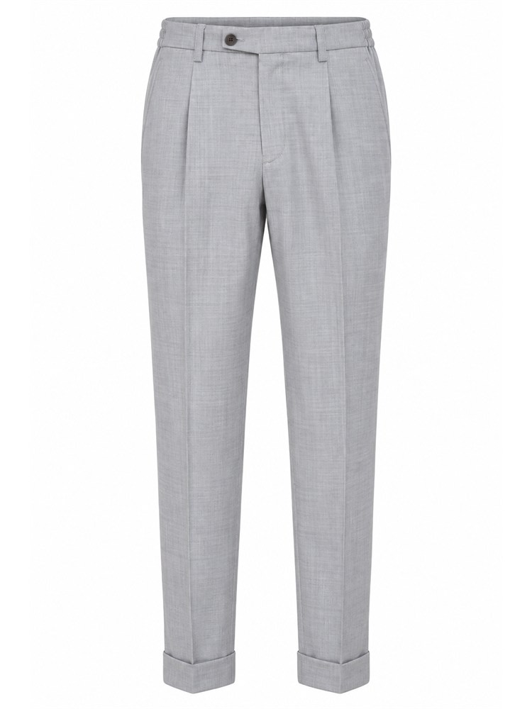 Pantaloni Aiace Galassi misto lana grigio