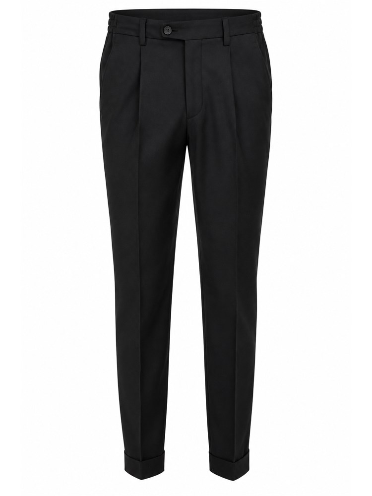 Pantaloni Aiace Galassi misto lana neri