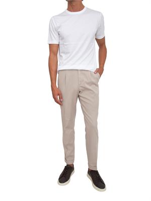 Pantaloni Aiace Galassi misto cotone sabbia in UOMO