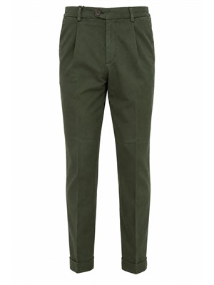 Pantaloni Aiace Galassi misto cotone verdi in UOMO