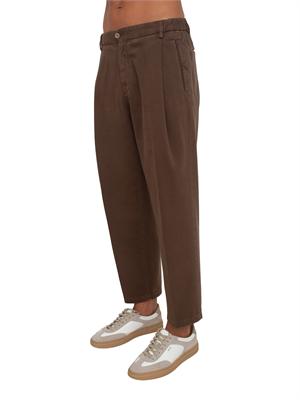 Pantalone Manhattan Briglia 1949 in cotone marrone in UOMO
