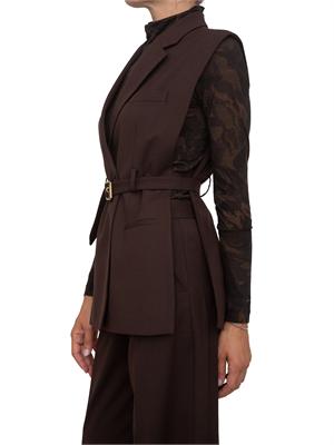 Giacca gilet Nuraqusa Pinko in misto lana marrone in DONNA