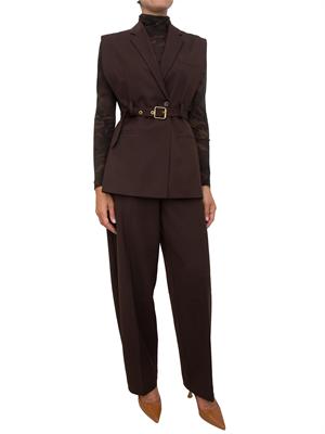 Giacca gilet Nuraqusa Pinko in misto lana marrone in DONNA
