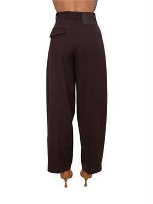 Pantaloni Balbino Pinko misto lana marroni in DONNA