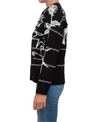 Maglia nera Nuovaandros Pinko in lana con ricami e scritte in DONNA