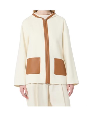 Giaccone bianco MSTDCOMICA Max Mara Studio in lana, seta e cachmere in DONNA