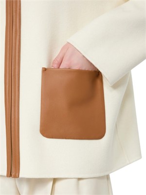 Giaccone bianco MSTDCOMICA Max Mara Studio in lana, seta e cachmere in DONNA