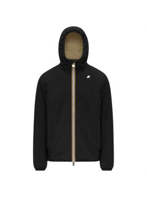 Giubbino reversibile Jack K-Way waterproof nero/beige in UOMO
