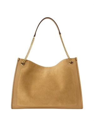 Borsa Bradley Lauren Ralph Lauren in camoscio e pelle beige in DONNA
