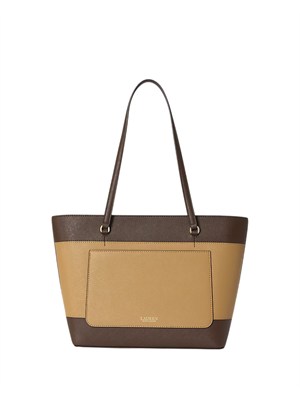 Borsa Karly Lauren Ralph Lauren in pelle marrone in DONNA