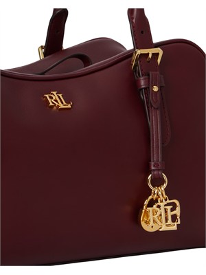 Borsa Marcy Lauren Ralph Lauren in pelle bordeaux in DONNA
