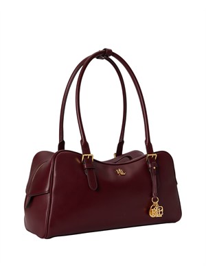 Borsa Marcy Lauren Ralph Lauren in pelle bordeaux in DONNA