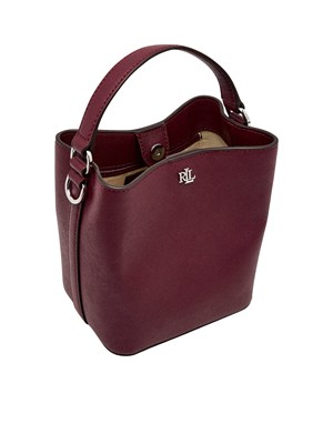 Borsa Reese Lauren Ralph Lauren in pelle bordeaux in DONNA