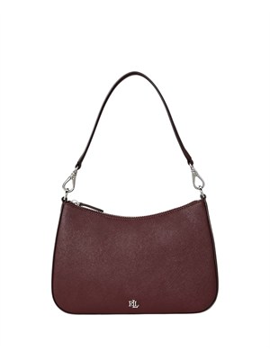 LAUREN RALPH LAUREN Borsa Danni media Laure Ralph Lauren in pelle saffiano bordeaux in DONNA