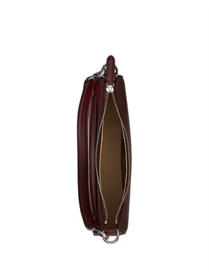 LAUREN RALPH LAUREN Borsa Danni media Laure Ralph Lauren in pelle saffiano bordeaux in DONNA