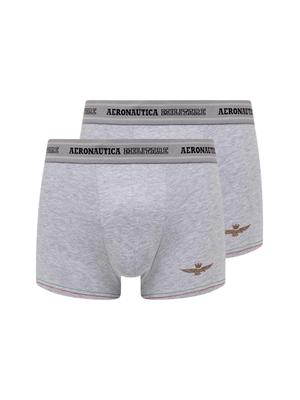 Boxer 2pack Aeronautica Militare in cotone grigio in UOMO