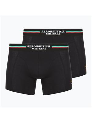 Slip 2 pack Aeronautica Militare in cotone nero in UOMO