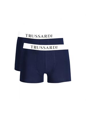 Boxer 2pack Trussardi in cotone blu e logo in UOMO