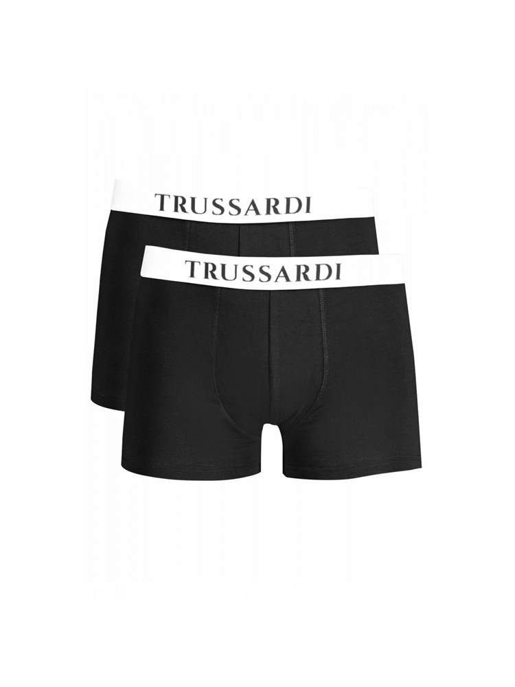Boxer 2pack Trussardi in cotone nero e logo