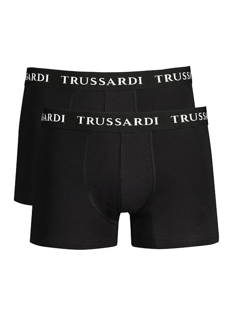 Boxer 2pack Trussardi in cotone nero e logo