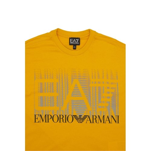 EA7 EMPORIO ARMANI 3DBT59 Bj02Z 1680 T-Shirt Giallo Bambino in Abbigliamento