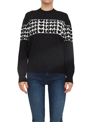 MAGLIA LOVE MOSCHINO NERO in DONNA