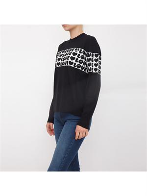MAGLIA LOVE MOSCHINO NERO in DONNA