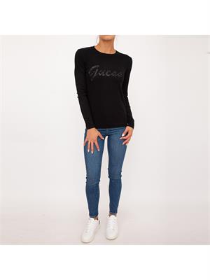 MAGLIA GUESS JEANS NERO in DONNA