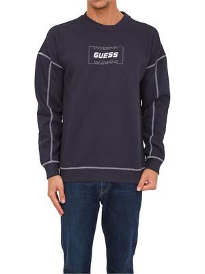 FELPA GUESS JEANS BLU in UOMO