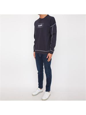 FELPA GUESS JEANS BLU in UOMO