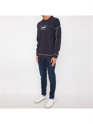 FELPA GUESS JEANS BLU in UOMO