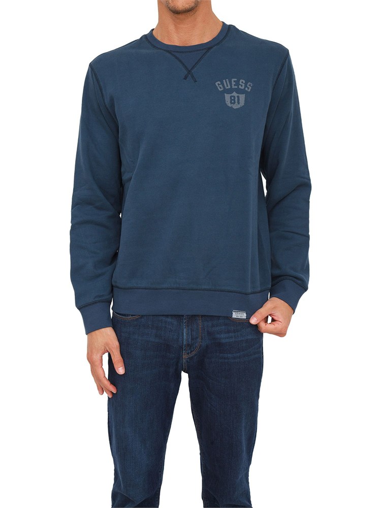 FELPA GUESS JEANS BLU