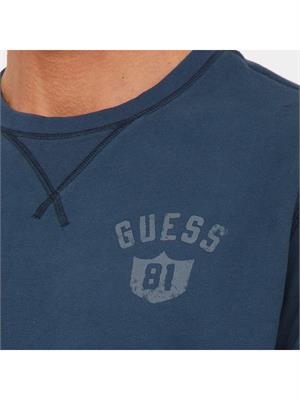 FELPA GUESS JEANS BLU in UOMO