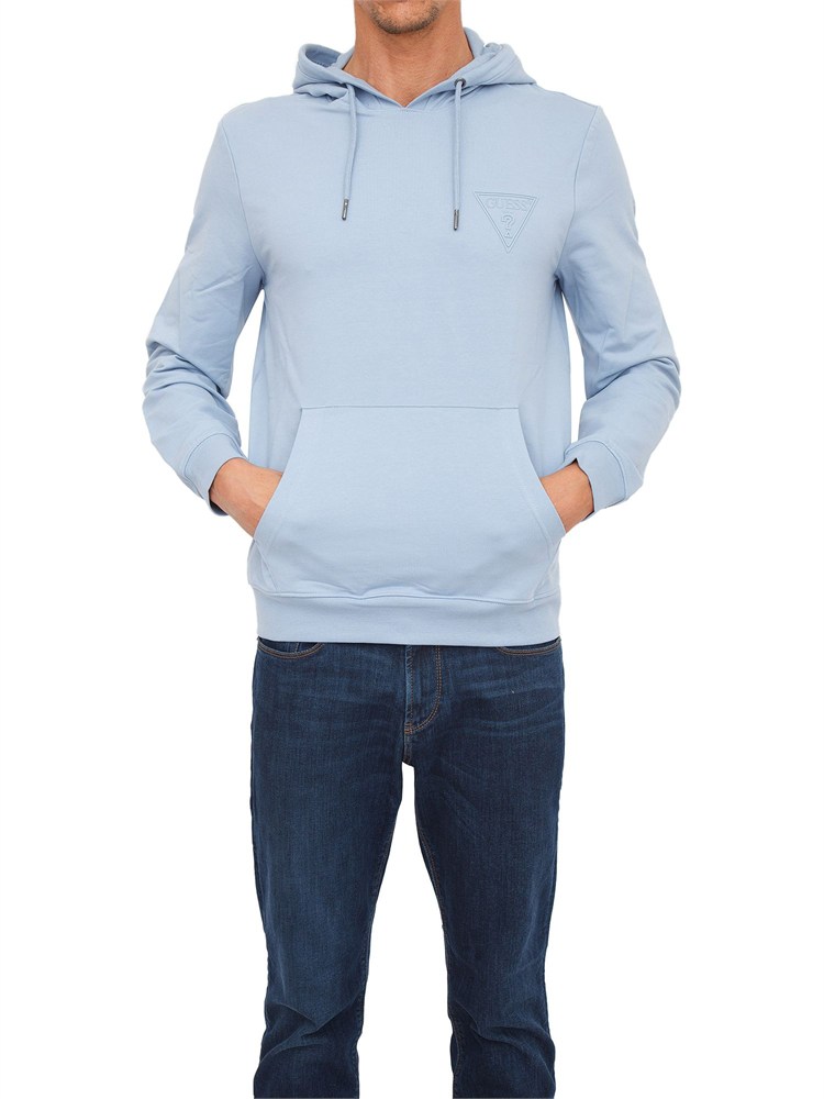 FELPA GUESS JEANS AZZURRO
