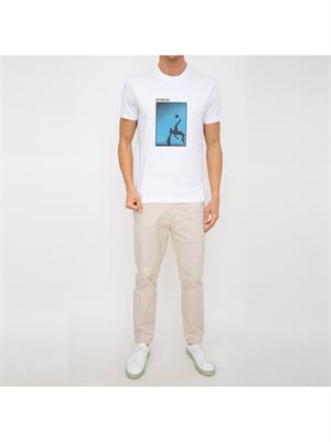 T-SHIRT BIKKEMBERGS BIANCO in UOMO