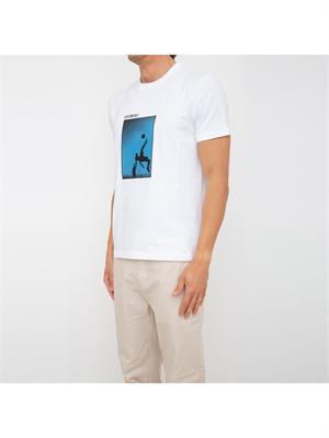 T-SHIRT BIKKEMBERGS BIANCO in UOMO
