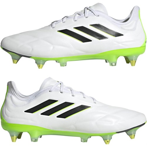 ADIDAS Copa Pure.1 Sg, Football Shoes (soft Ground) Unisex-Adulto Ftwr White Core Black Lucid Lemon Uomo in Scarpe