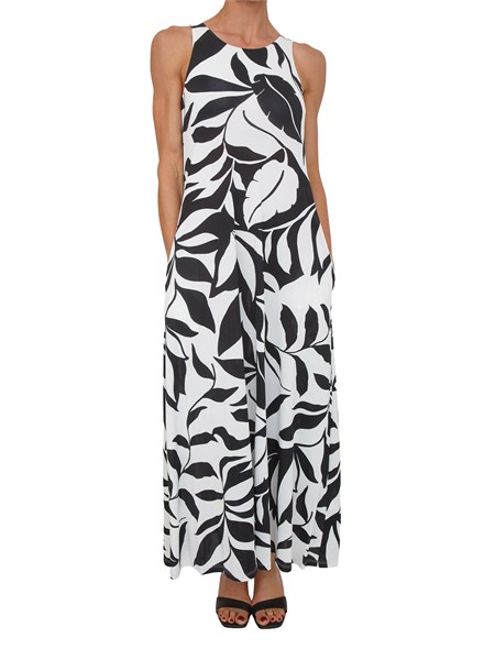 abito fantasia nera bchpaste max mara beachwear in viscosa bchpaste