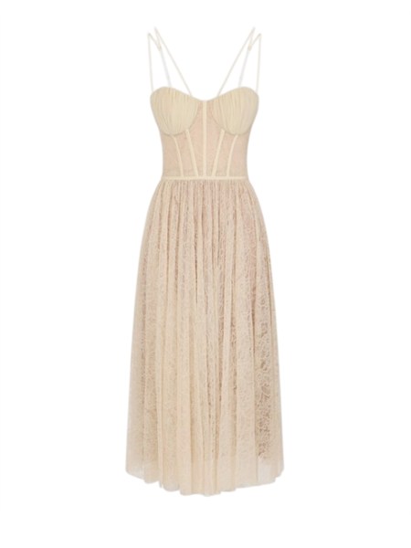 abito in pizzo cipria elisabetta franchi ab97162e2