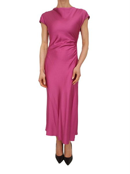 abito liu jo in raso di viscosa fucsia ca6176t522a