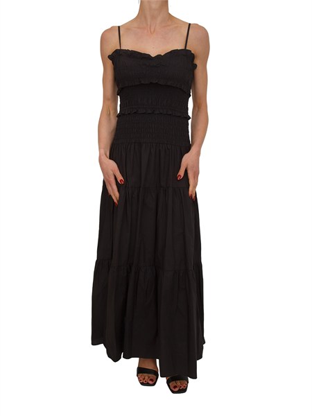 abito michael michael kors in cotone nero ms683bfklz