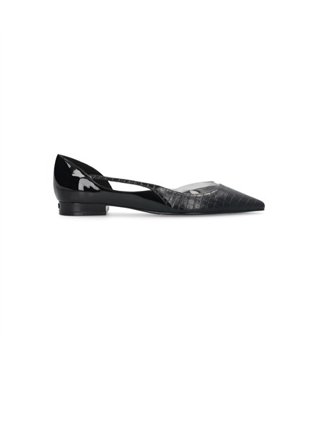 ballerine liu jo donna in vernice nera inserto stampa cocco sa6027ex341
