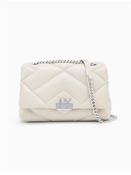 borsa armani exchange in ecopelle bianco panna xw000355af26568