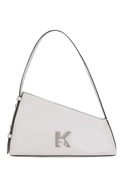 borsa geometrica karl lagerfeld jeans in pelle bianca 261mklb1w30181