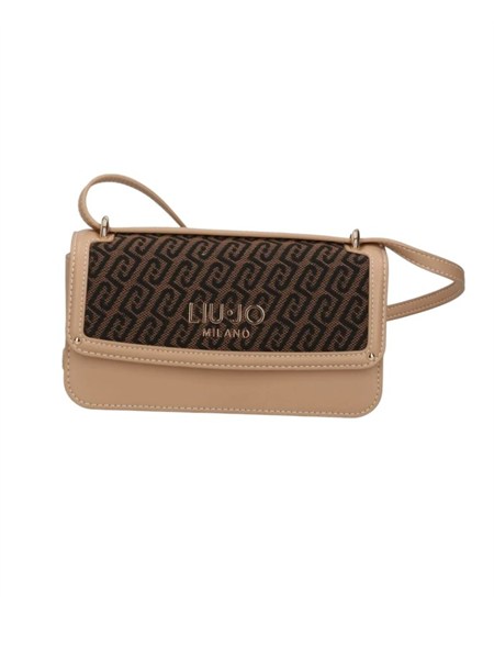 borsa liu jo donna in ecopelle e tessuto marrone aa6073t378a