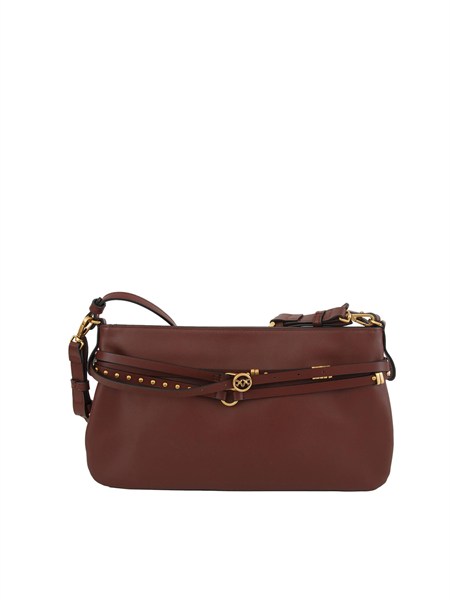 borsa media belt bag pinko in pelle bordeaux 106176a0qo