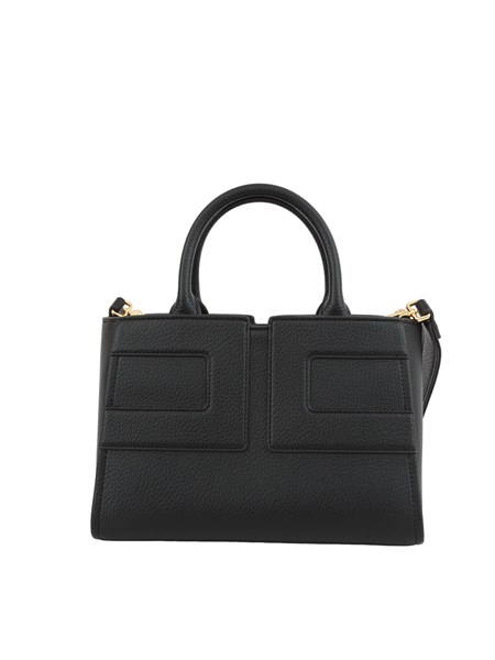 borsa tote media nero elisabetta franchi con logo bs35a56e2