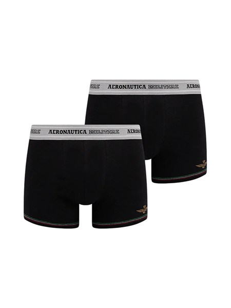 boxer 2pack aeronautica militare in cotone nero am1ubx004