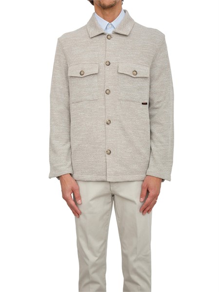 camicia giacca liu jo uomo in misto cotone con patch gomiti qf5263j4979