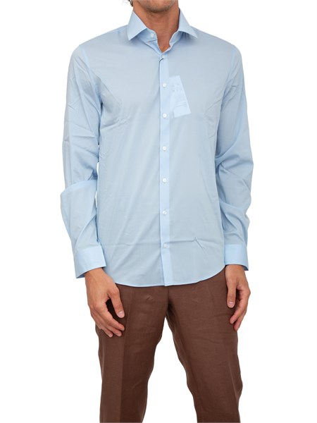 camicia manica lunga uomo calvin klein azzurro k10k114356